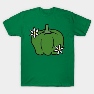 Green Pepper with Blossoms T-Shirt